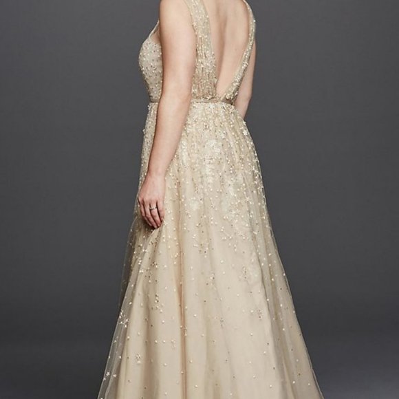 Melissa Sweet Wedding Gown NWT applique flowers 14 - Picture 16 of 16